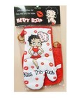 Betty Boop Pot Holder oven Mitt Set - Kiss The Cook