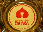 Vintage Tobacco Casino 3 1 2  Across Sahara Hotel Las Vegas Nevada Glass Ashtray