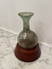 Genuine Ancient Roman Iridescent Glass Bottle Circa 1st - 2nd Century Ad Amphora