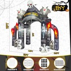 13ft Halloween Inflatables Giant Haunted Cemetery Arch Inflatable Stereoscopic  