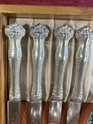 Rogers 1847 avon Pattern Silverplate 1901 64 Pcs W dovetail Box vgc