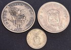 3 Philippines  800 Silver Coins 1947 Macarthur 1907 Peso 1944 20 Cent 1 128 Oz