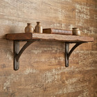 2 Small Simple Cast Iron Shelf Brackets Rustic Antique Style Corner Braces 3 75 