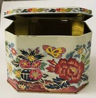Vintage Daher New York Hinged Lid Tin Storage Box Made In England Octagonal Vguc