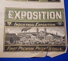 Victorian Cigar Medals Sample Label Ad Cincinnati Industrial Exposition Ng P195