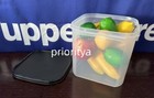 Tupperware Modular Mates 17 Cups   4l Square Container  3 Black Seal New