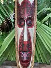 M  ori Inspired Tribal Tiki Wood Mask Carving Wall Plaque Bar Patio Decor 40 