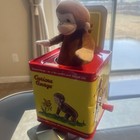 Nice  Vintage Schylling Curious George Jack-in-the-box Pop Goes The Weasel Tin