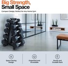 150 Lb Dumbbells Set With Rack - Rubber-coated For Easy Grip