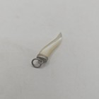 Vintage Italian Horn Pendant Unisex Men Woman Male Female For Necklace Silver