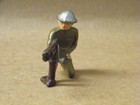 Vintage 1930 s Barclay Manoil Lead Metal Wwi Soldier Kneeling With Machine Gun