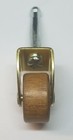1 1 4  Wood Caster Seat Cart Chair Wheel Brass Antique Vintage Old Socket 1 2   