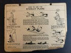Vintage 1928 Stanley Tools Double Sided Pressboard Instructional Chart  13   14 