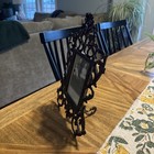 Antique Rococo Style Cast Iron Picture Frame  Easel Back Heavy Gothic