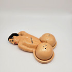 Vintage Rare Naughty Naked Man Salt And Pepper Shakers Full Back And Cheeks
