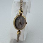 Vtg Anne Klein Quartz Watch 11 7188 Women Dual Tone Wire Cuff Bangle New Battery