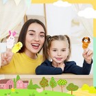 10pcs Finger Puppets Set - Soft Plush Animals Finger Puppet Toys For Kids  Mini
