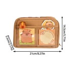 Capybara Stationery Set Cute Pencil Case With Pens Clips Rulers Portable