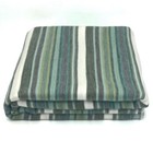 Soft   Warm Striped Alpaca Llama Wool Throw Blanket 95 x67  Queen Green