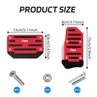 2pcs Gas Dedal Covers Automatic Car Brake Pedal Cover  Alloy Non-slip Gas Red