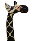 Huge 79 In Giraffe Mother Baby Wood Sculpture Statue African Art Handmade Carved