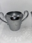 Vintage Cromwell Silver Mfg  Corp  Silverplate Chromium 2 Piece Tea Set