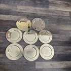 Set Of 8 Vintage Silver Plate Chargers 11-5 8  Round Made In Hong Kong Flaws