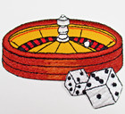 Roulette Wheel Casino Patch Embroidered Sew On Gambling Dice Vintage