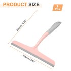 2pcs Shower Squeegee 9 6 Inch Cleaner Tool With Hole For Glass Window  Pink