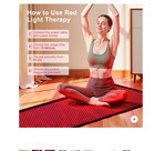 70 x31  Red Light Therapy Mat 1400leds 660 850nm For Back Belly Knee Pain Relief