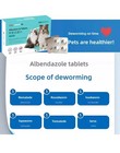 8 Tabs De-wormer For Dogs cats Tape Round Hook Worms  Dewormer Tapeworm 