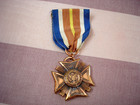 Vintage Lot Of 2 Vfw Ribbon Badge Medals