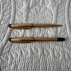Executive Gold Tone Pen Set Meisterst  ck Style Twist Cap Ballpoint Rollerball 2
