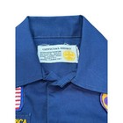 Vintage 80 s Boy Scouts Long Sleeve Shirt Patches Blue Read