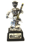 Vintage Jewish Hassidic Man Playing A Cello 925 Figurine Israel Judaica Judaism