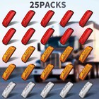 25 Pcs 4 Inch 3 Led Side Marker Lights 12v Red Orange White For Trailer Rv Truck