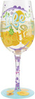 Lolita Designs Life Is Better With Friends Hand-painted Artisan Wine Glass  15 O