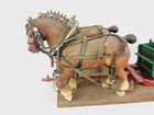 Vintage Breyer Clydesdales In Tack Pulling Sleigh Wagon