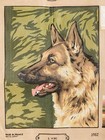 Margot Creations De Paris Needlepoint Painted Canvas German Shepherd 14 x18 5 