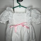 Vintage Harold Square By Kathy Schuster Toddler Girls White Pink Dress Sz 3t