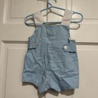 Boys Vintage Zoo Leopard Elephant Shortall Outfit Stripes Size Medium