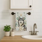 Caroline s Treasures Agouti Siberian Husky Coastal Sea Glass Kitchen Hand Towel
