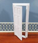 Dollhouse Door Interior White 6 Panel Includes Trim 1 12 Scale Miniature