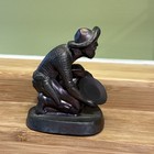 Antique Gold Pan Miner Figurine 