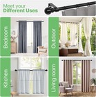 Curtain Rods For Windows 28 To 48 Inch  5 8 Inch Black Curtain Rod Set With Brac