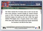 2015 Topps Series 2 Base   504 Minnesota Twins - Team Card