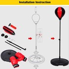 Kids Adjustable Punching Bag Set W Gloves     Boxing Speed Training Toy