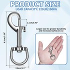 6 Pcs Swivel Eye Bolt Snap Hooks 3 2 Inch Zinc Alloy Single Ended Flag Clips