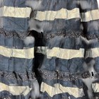 Vintage 50s Black Tulle Petticoat Pink gold Ribbon Square Dance Crinoline M Usa