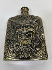 Godinger Silverplated Bacchus Ornate Metal Whiskey Flask 1983 Vintage